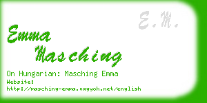 emma masching business card